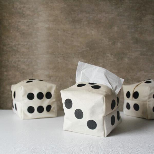 Creative Dice Cloth Paper Tissue Box Cover