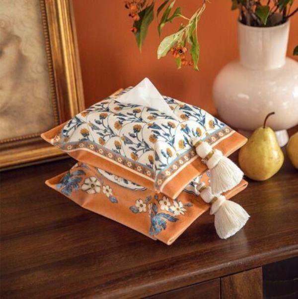 Retro Tassel Paper Tissue Box Cover