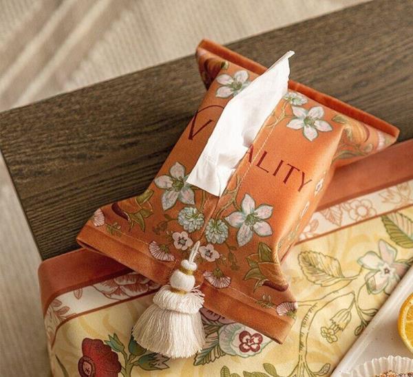 Retro Tassel Paper Tissue Box Cover