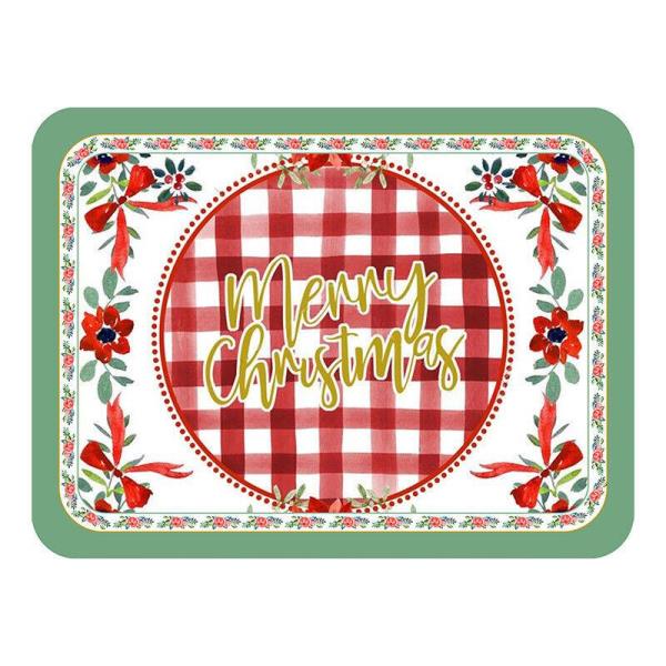 Christmas Leather Rectangle Table Dining Placemat