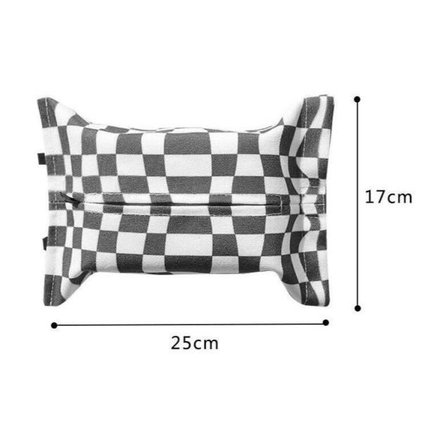 Elegant Chessboard Pattern Tissue Napkin Box Cover