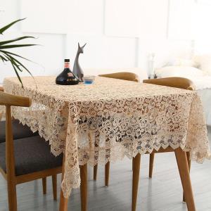 130 x 180 CM Flower Embroidery Lace Cotton Dining Tablecloth