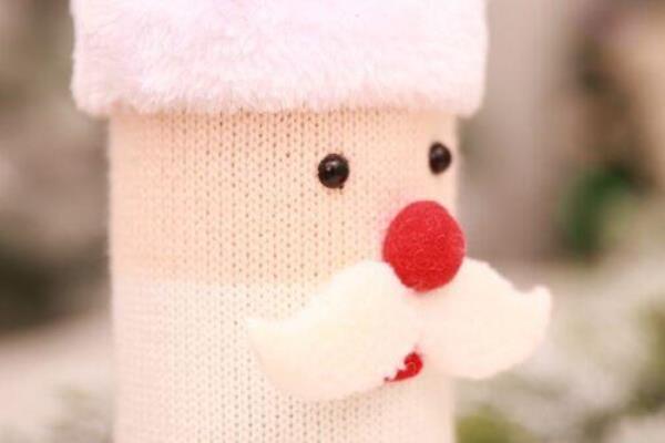 Christmas Red Santa Wine Bottle Cover Decoration