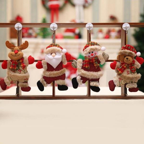 4 Pcs Christmas Dancing Santa Hanging Tree Ornament Decorations