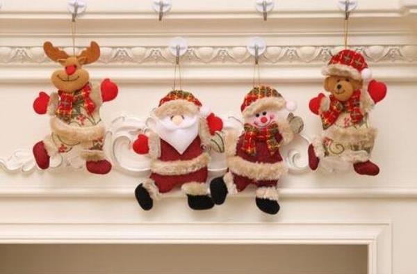 4 Pcs Christmas Dancing Santa Hanging Tree Ornament Decorations