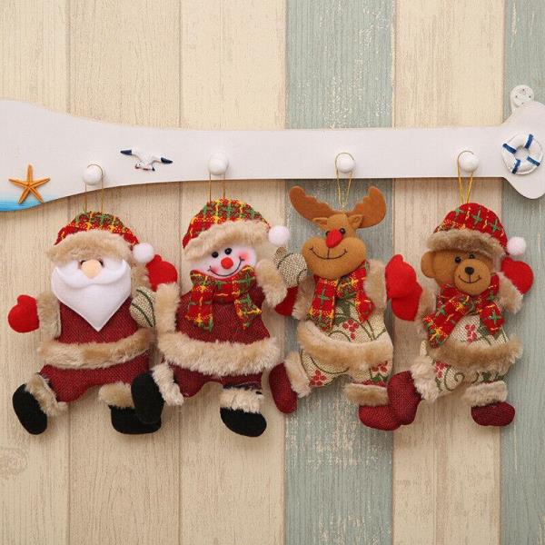 4 Pcs Christmas Dancing Santa Hanging Tree Ornament Decorations