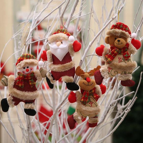 4 Pcs Christmas Dancing Santa Hanging Tree Ornament Decorations