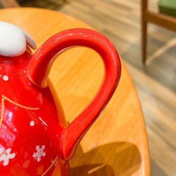 Christmas Red Snow Ceramic Coffee Tea Drinking Mug