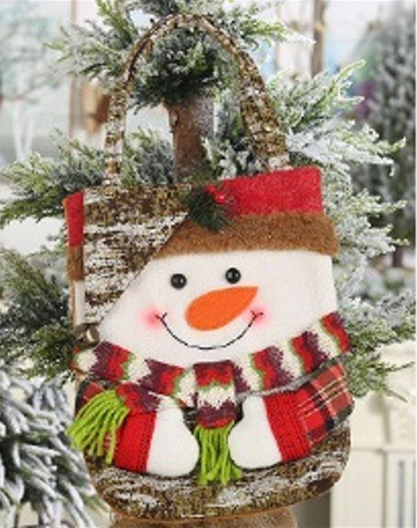 Christmas Santa Cartoon 3D Lunch Gift Candy Handbag 