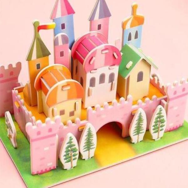 3D DIY Educational Princess Castle Building Jigsaw Puzzle