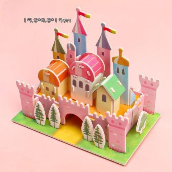 3D DIY Educational Princess Castle Building Jigsaw Puzzle