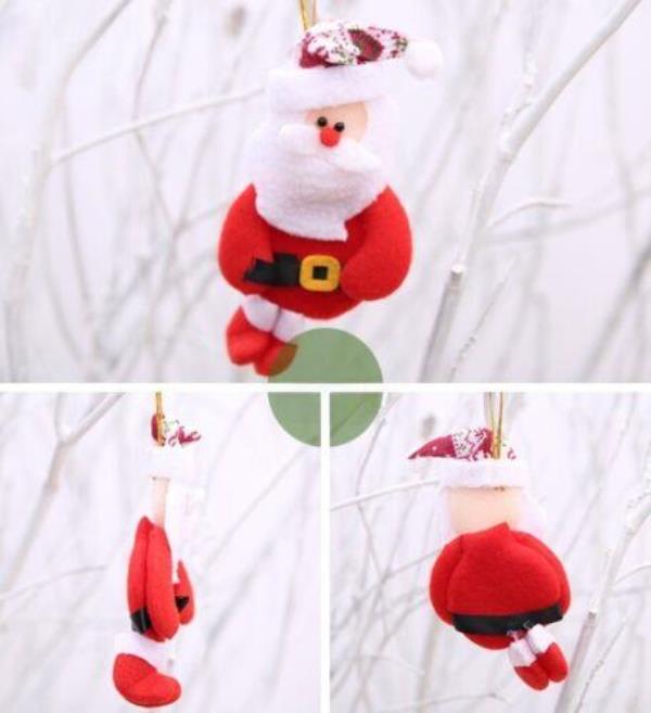 4 Pcs Christmas Snowman Santa Hanging Tree Ornaments