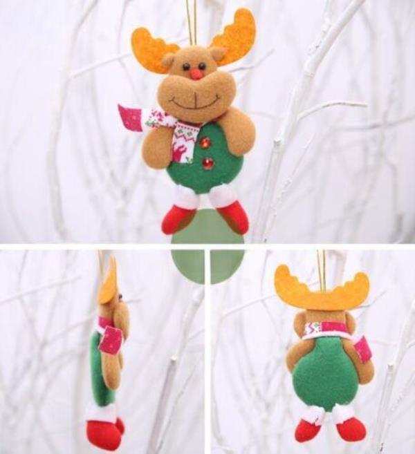 4 Pcs Christmas Snowman Santa Hanging Tree Ornaments