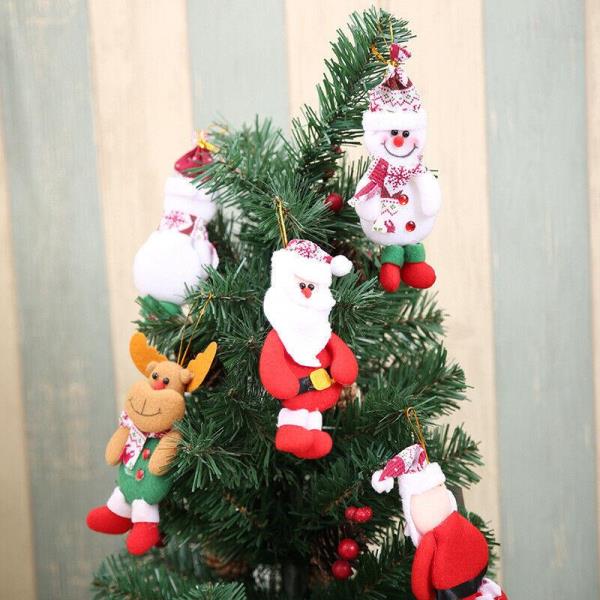 4 Pcs Christmas Snowman Santa Hanging Tree Ornaments