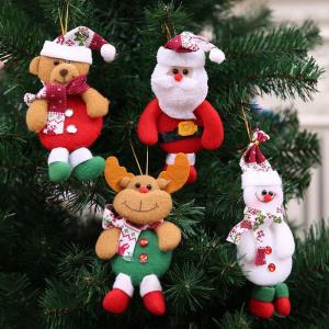 4 Pcs Christmas Snowman Santa Hanging Tree Ornaments