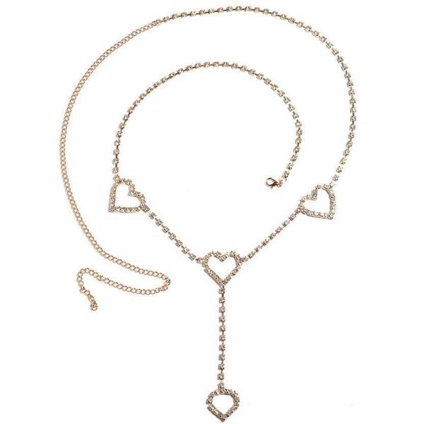 Bohemia Crystal Heart Pendant Waist Chain