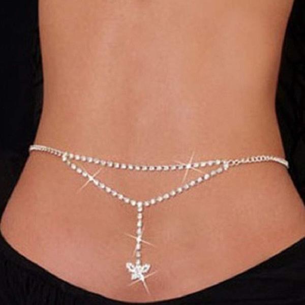 Butterfly Pendant Waist Belly Chain