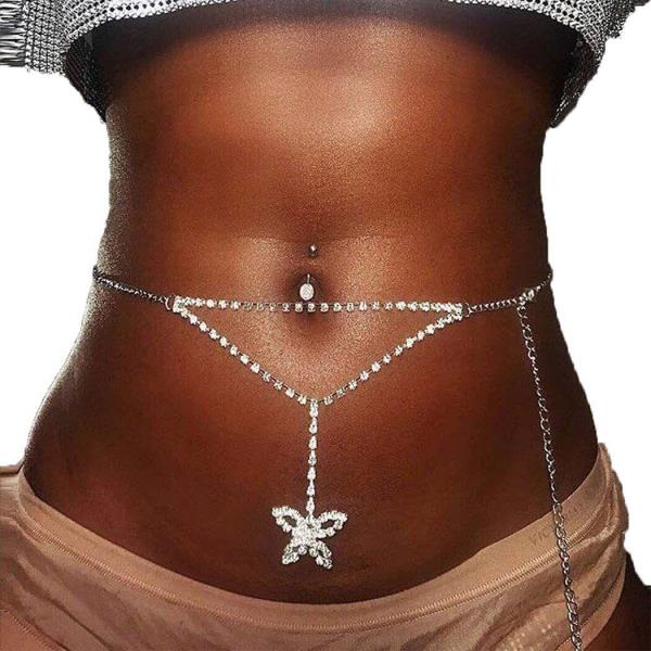 Butterfly Pendant Waist Belly Chain