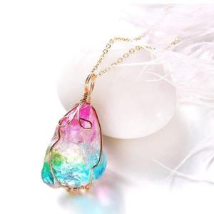 Shining Crystal Pendant Pearl Choker