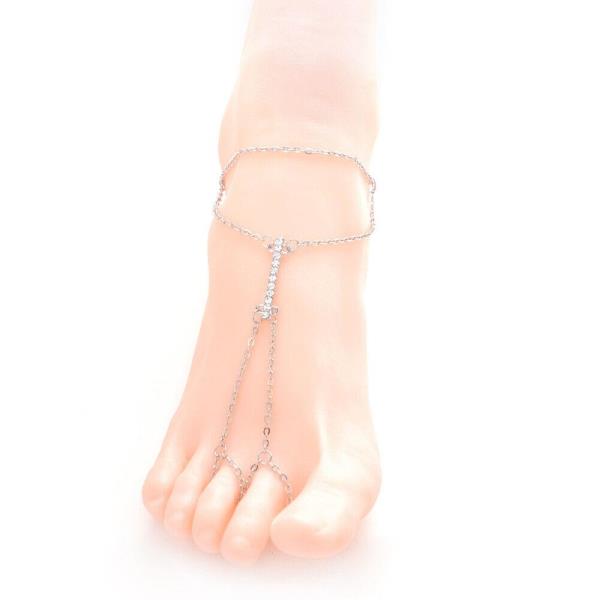 1 Pair Beach Barefoot Glitter Anklets