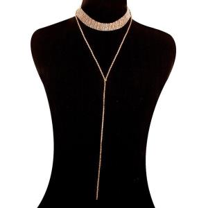 Elastic Square Rhinestone Thigh Chain