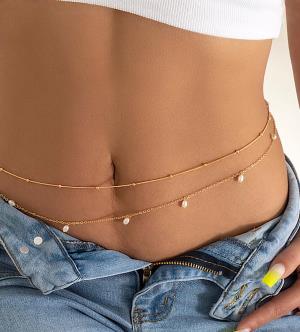 Double Layers Copper Waist Body Chain