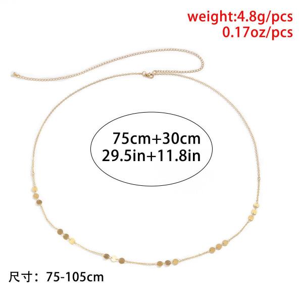 Gold Circle Sequins Waist Belly Chain