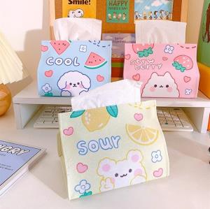 Kawaii Fruit Animal Waterproof Tissue Box Cover