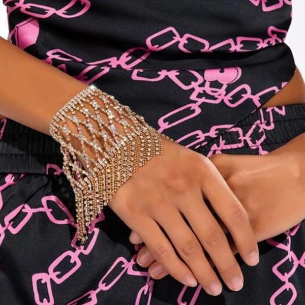 Luxury Glitter Woven Tassel Chain Bracelet Armlet