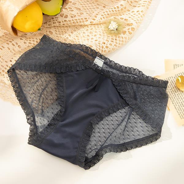 Silk Lace Bow Brief Underwear