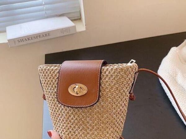 Boho Woven Straw Crossbody Shoulder Bag