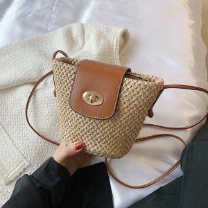 Boho Woven Straw Crossbody Shoulder Bag