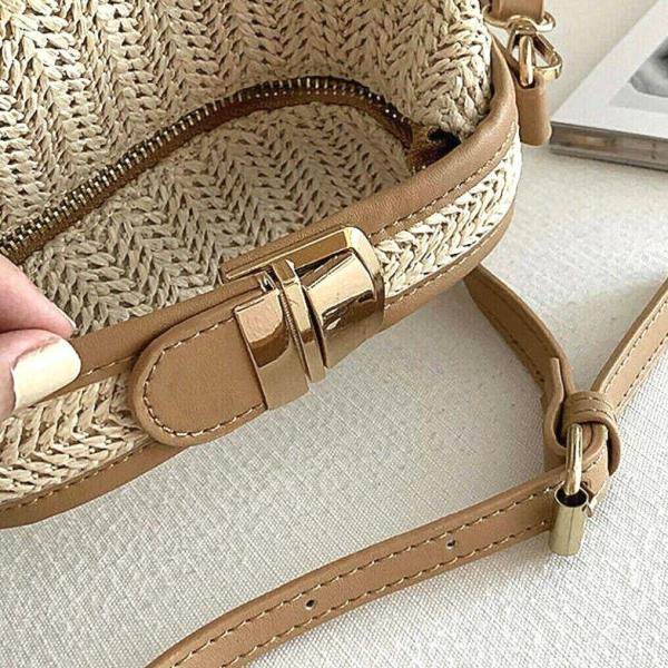 Summer Fashion Woven Straw Knit Crossbody Bag