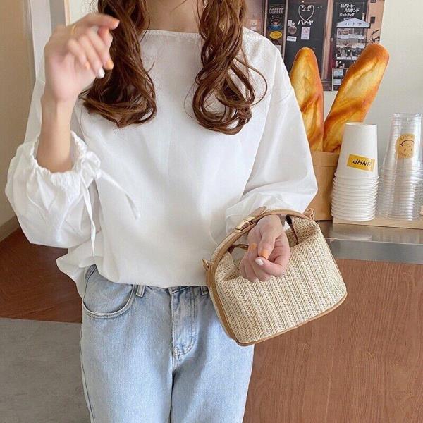 Summer Fashion Woven Straw Knit Crossbody Bag