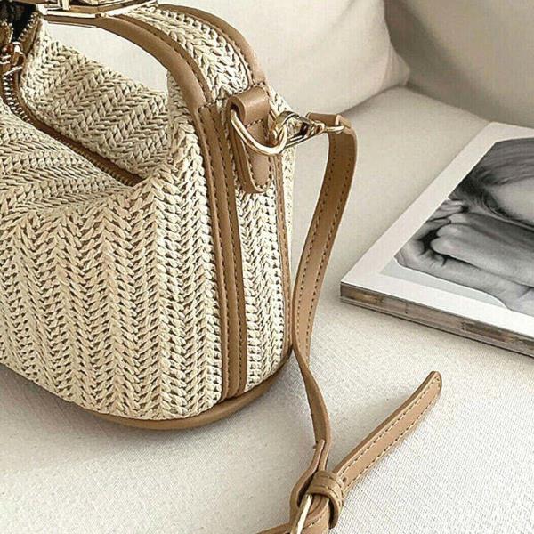 Summer Fashion Woven Straw Knit Crossbody Bag