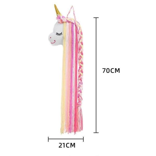 Cartoon Unicorn Tassel Hair Bow Wall Hanging Decoration