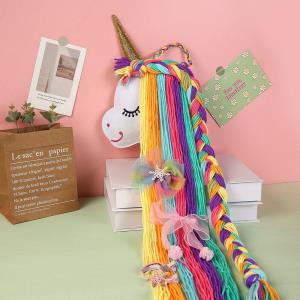 Cartoon Unicorn Tassel Hair Bow Wall Hanging Decoration