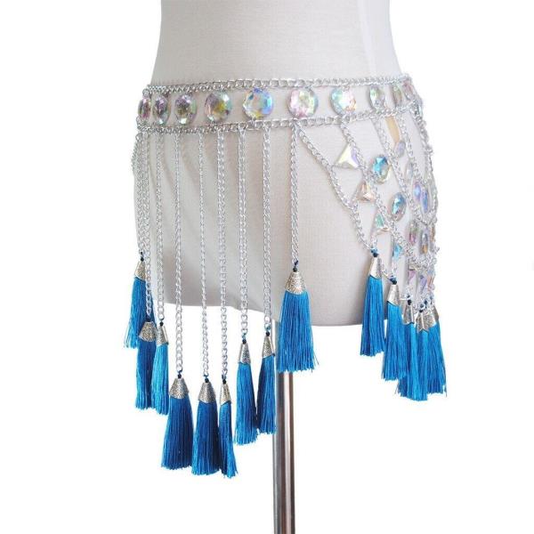 Blue Gypsy Tassel Waist Belly Chain