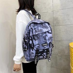 Fashion Grid Multi Pockets School Backpack