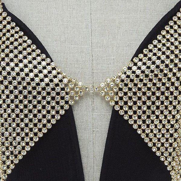 Glitter Rhinestone Bikini Bra Body Chain