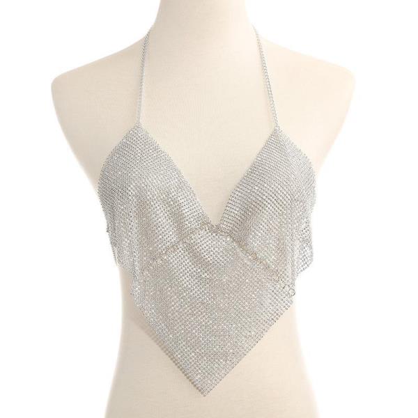 Glitter Rhinestone Bikini Apron Body Chain