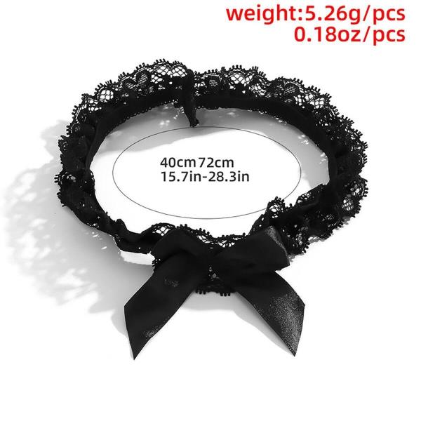 Black Lace Bow Elastic Thigh Band