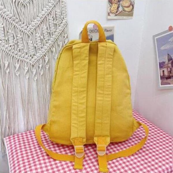 Preppy Canvas School Casual Multi Pocket Backpack