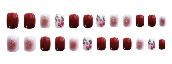 24 Jelly Flower Party Reusable Fake Press Nails