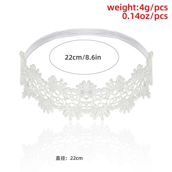 French Style White Lace Bow Thigh Band