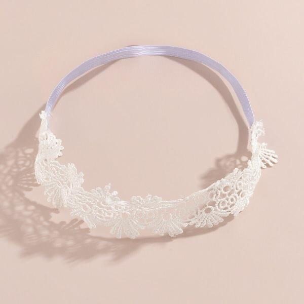 French Style White Lace Bow Thigh Band