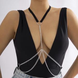 Multi Tassel Pearl Bikini Shoulder Body Chain