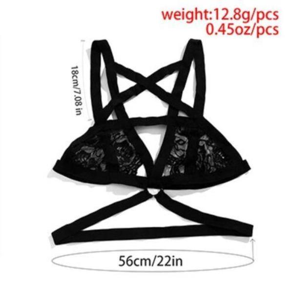 Elastic Black Lace Bra Belt