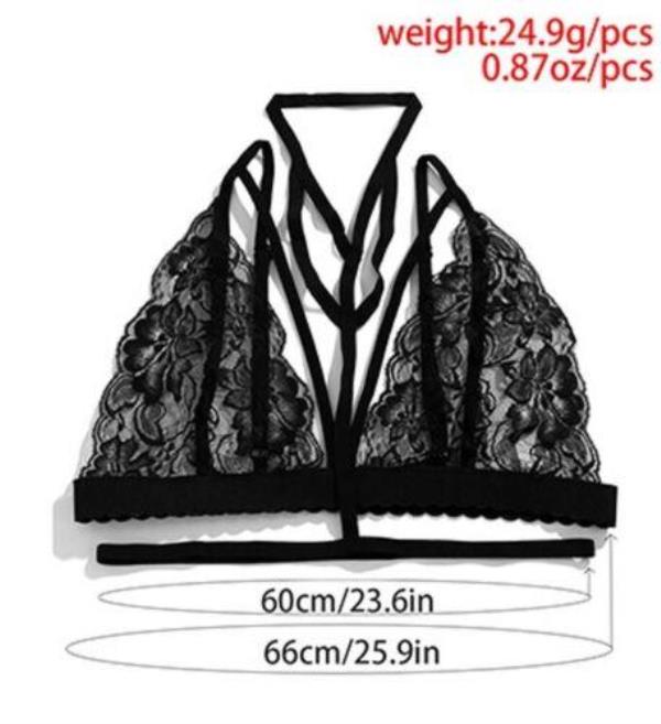 Elastic Black Lace Chest Bra Belt