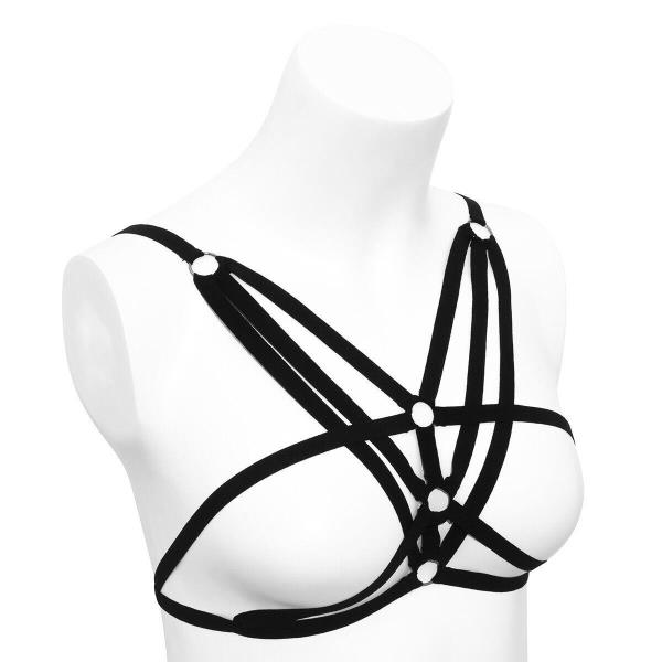 Black Elastic Women Chest Band Bra Belt